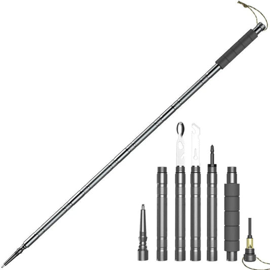Survival Trekker-tactical hiking stick with multitool function for outdoor & emergencies 0
