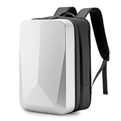 TECHGUARD Zaino antifurto per laptop - Impermeabile, porta USB, guscio rigido espandibile con blocco TSA