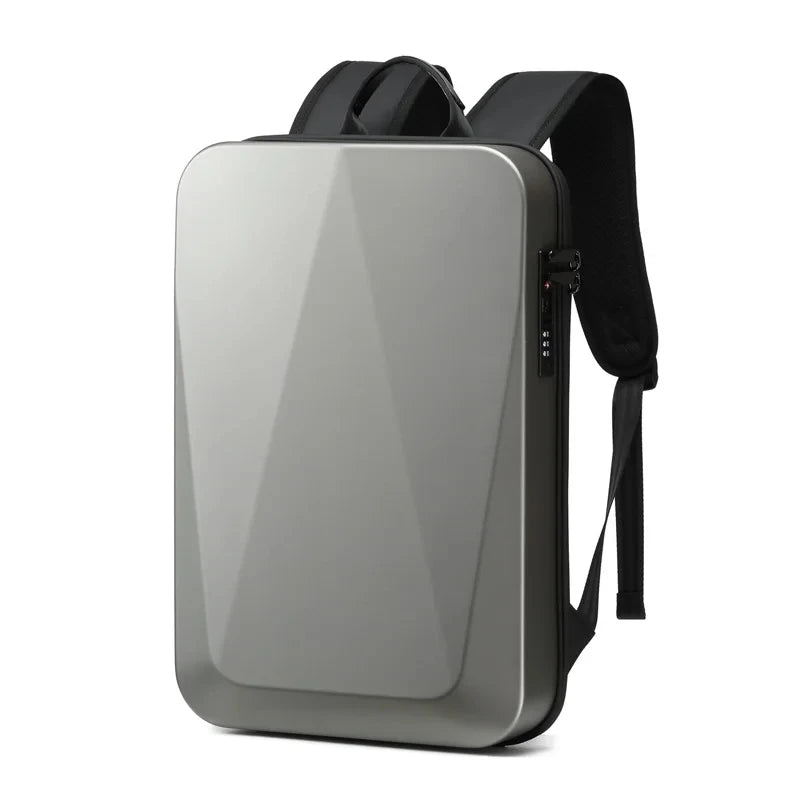TECHGUARD Zaino antifurto per laptop - Impermeabile, porta USB, guscio rigido espandibile con blocco TSA