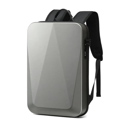 TECHGUARD Zaino antifurto per laptop - Impermeabile, porta USB, guscio rigido espandibile con blocco TSA