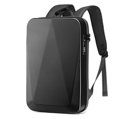 TECHGUARD Zaino antifurto per laptop - Impermeabile, porta USB, guscio rigido espandibile con blocco TSA