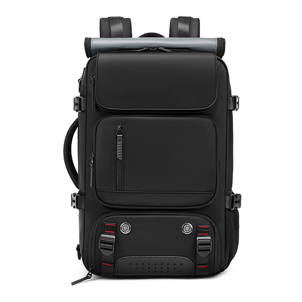 TRAVELMAX Pack - Wasserdichter Reiserucksack mit USB-Anschluss, Schuhfach und Anti-Diebstahl-Tasche