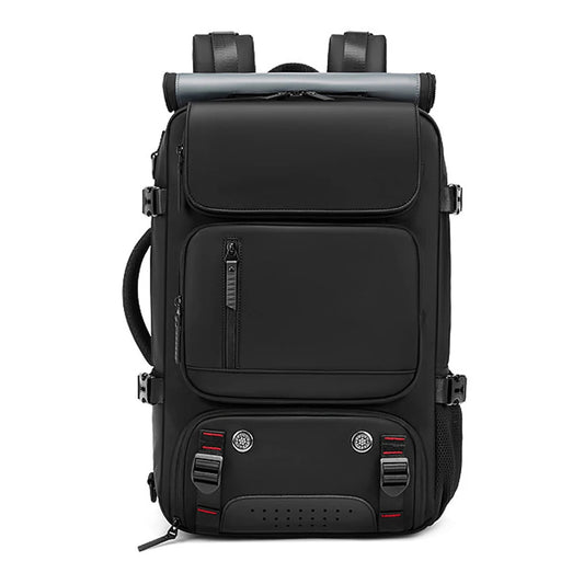 TRAVELMAX Pack - Wasserdichter Reiserucksack mit USB-Anschluss, Schuhfach und Anti-Diebstahl-Tasche