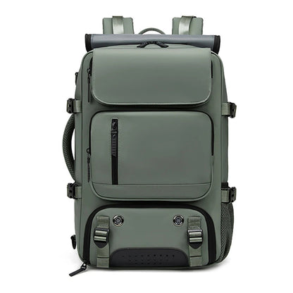 TRAVELMAX Pack - Wasserdichter Reiserucksack mit USB-Anschluss, Schuhfach und Anti-Diebstahl-Tasche