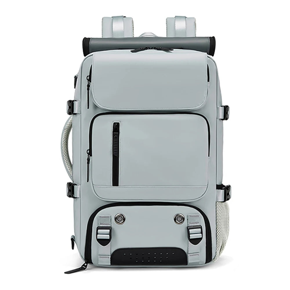 TRAVELMAX Pack - Wasserdichter Reiserucksack mit USB-Anschluss, Schuhfach und Anti-Diebstahl-Tasche
