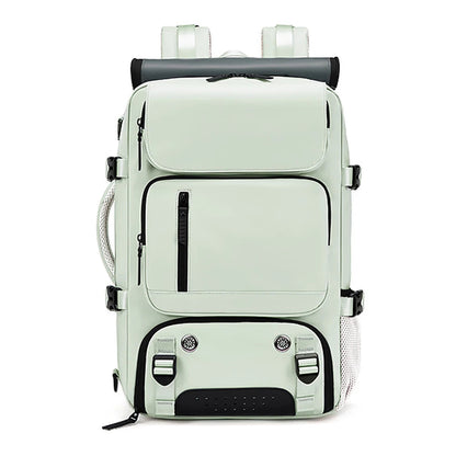TRAVELMAX Pack - Wasserdichter Reiserucksack mit USB-Anschluss, Schuhfach und Anti-Diebstahl-Tasche