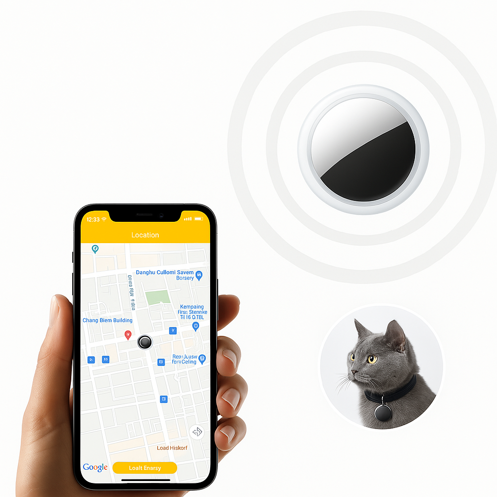 TrackMate Mini - Localizzatore GPS Bluetooth per chiavi e oggetti di valore