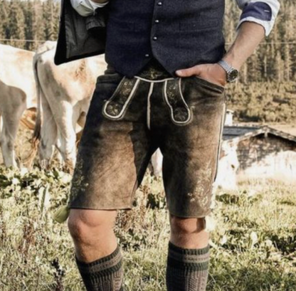 TRADITIONWEAR – Pantalon pour homme style cuir avec design traditionnel