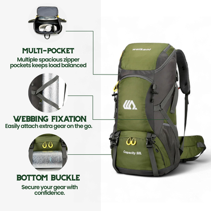 TRAILPRO 50L – Hiking Backpack with Breathable Back & Smart Storage