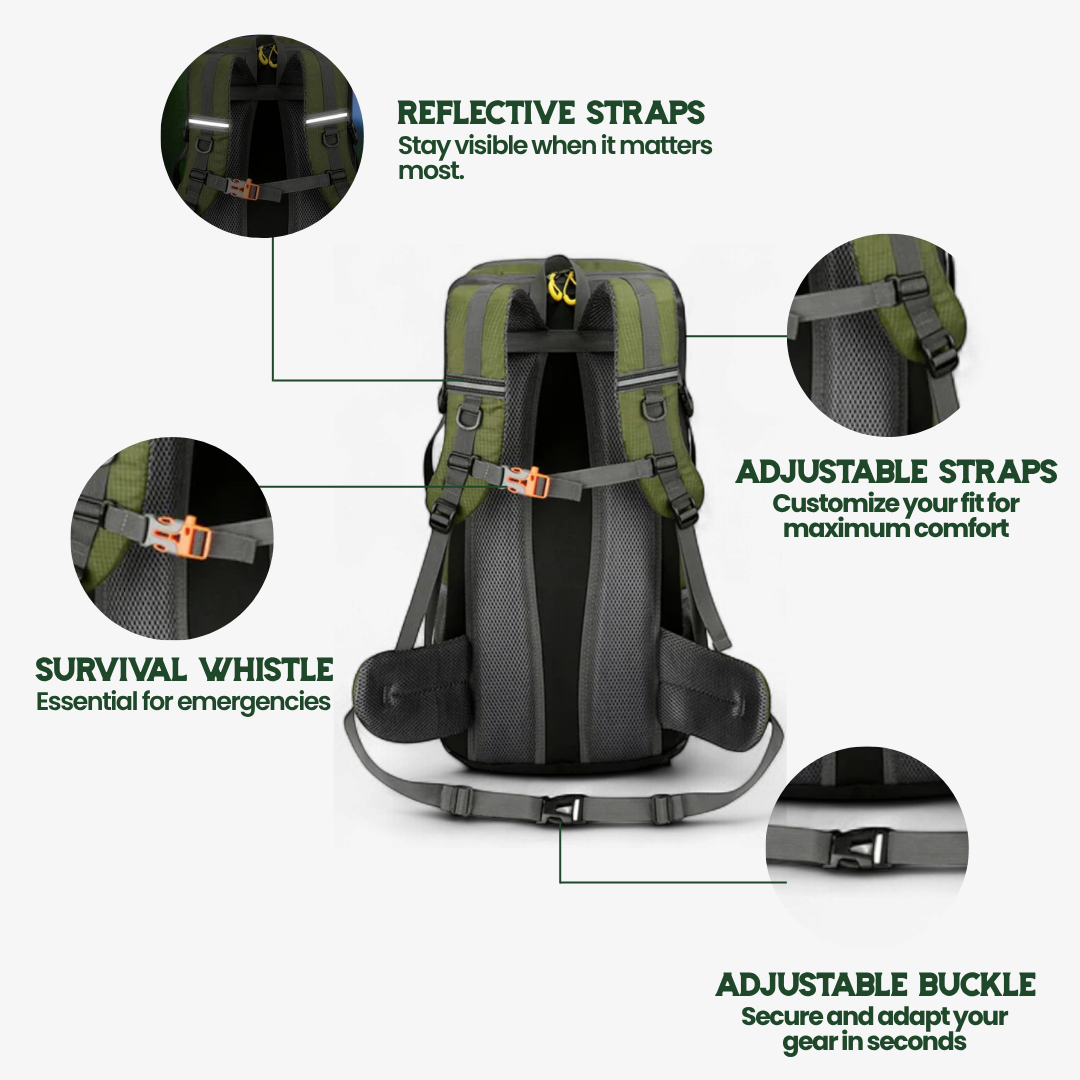 TRAILPRO 50L – Hiking Backpack with Breathable Back & Smart Storage