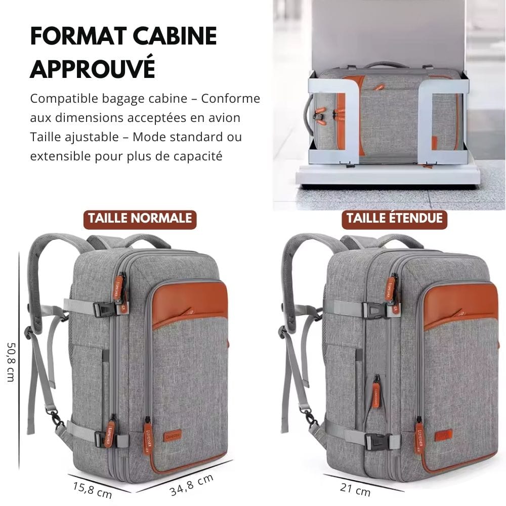Travellite Pack-cabin backpack with shoe compartment & USB connection 1
