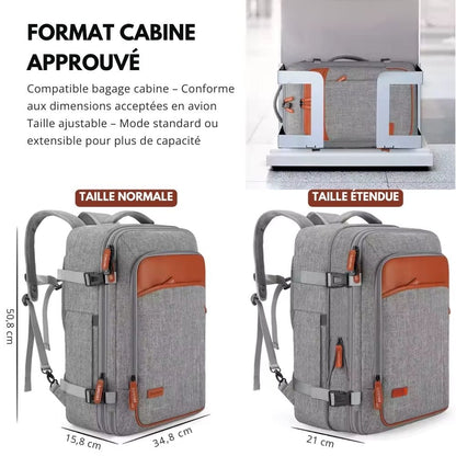 Travellite Pack-cabin backpack with shoe compartment & USB connection 1