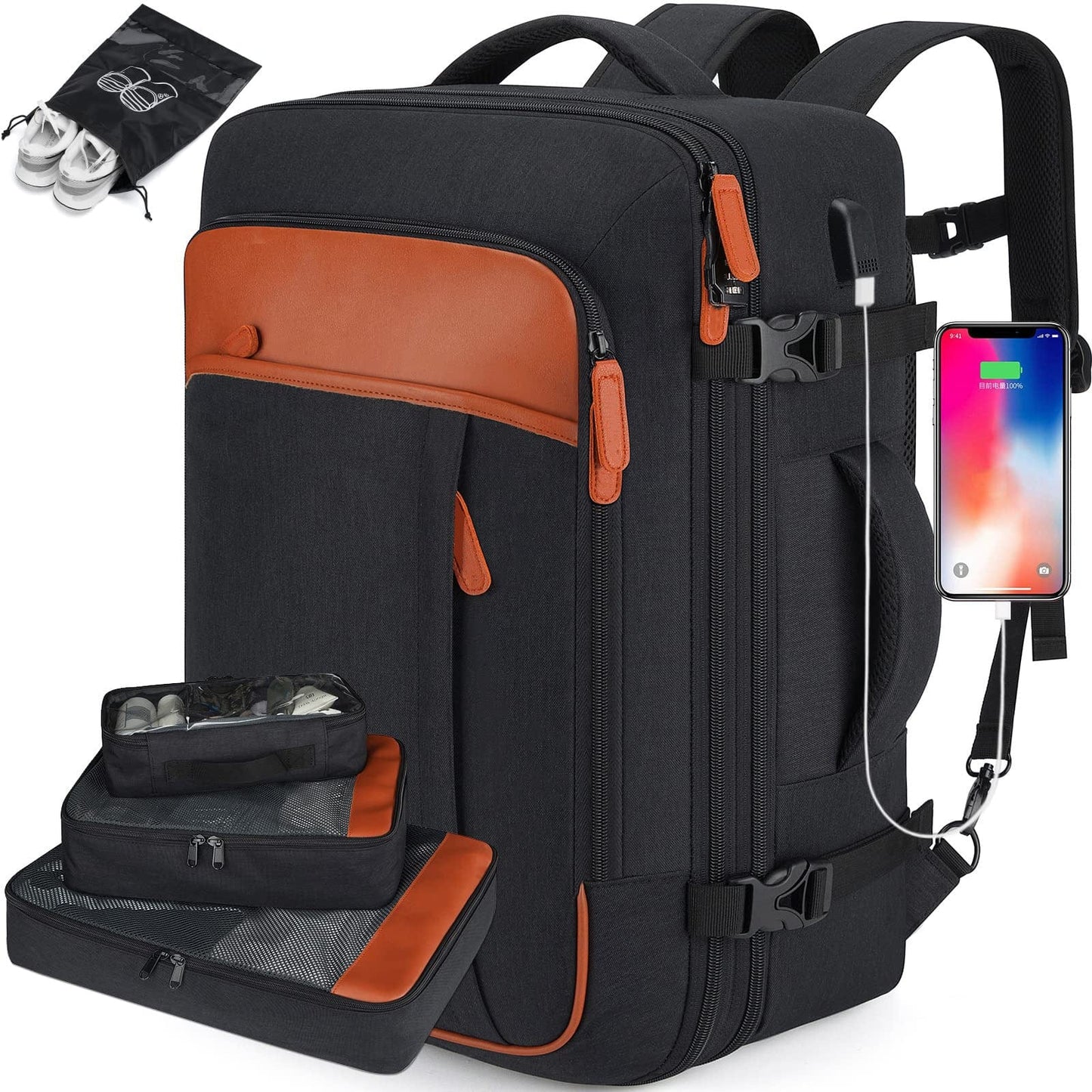 Travellite Pack-cabin backpack with shoe compartment & USB connection 5