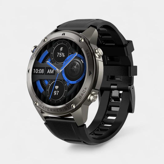 TrekSight X – Rugged Smartwatch with GPS & Health Monitoring