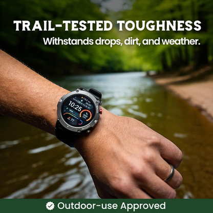 TrekSight X – Rugged Smartwatch with GPS and Health Tracking
