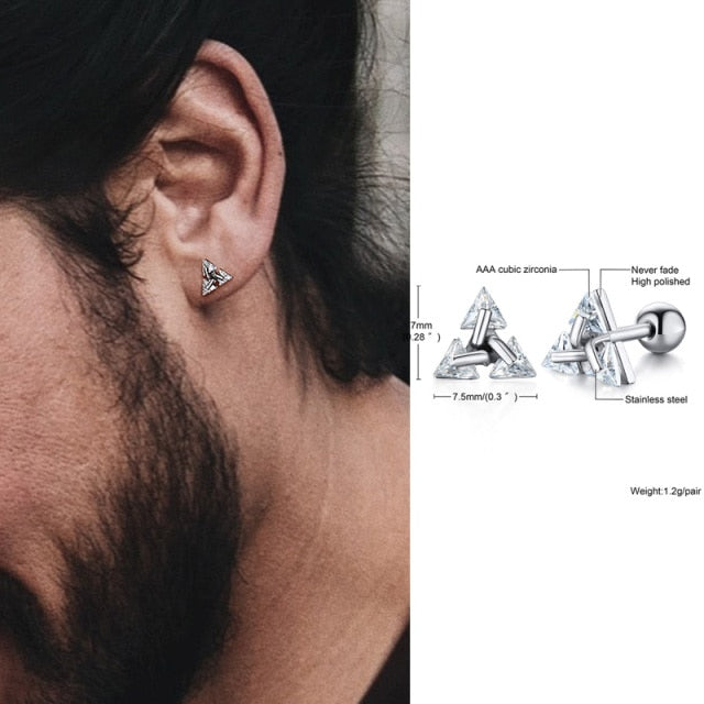 TRISILV - Boucles d'oreilles triangle en argent 925 pour une élégance moderne