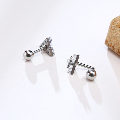 TRISILV - Boucles d'oreilles triangle en argent 925 pour une élégance moderne