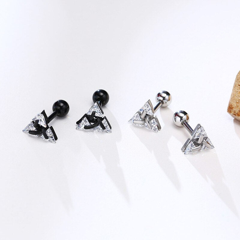 TRISILV - Boucles d'oreilles triangle en argent 925 pour une élégance moderne