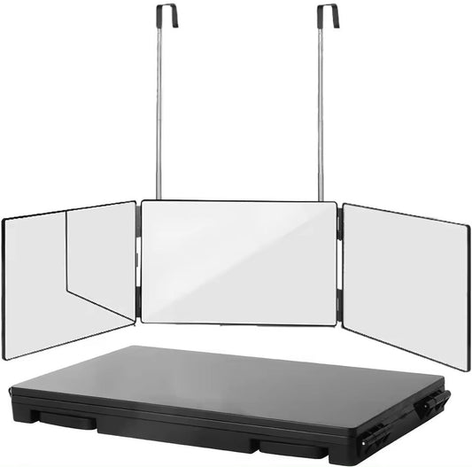 Triflex Mirror-foldable 3-way mirror with hook for make-up, hair styling & shaving 0