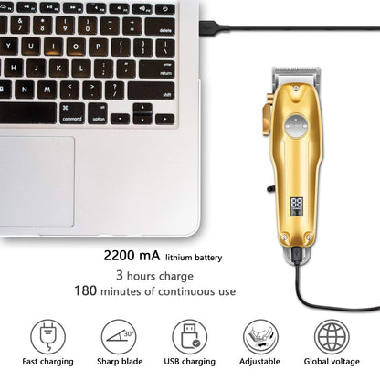 Trimax Pro – Cordless hair clipper with LED display