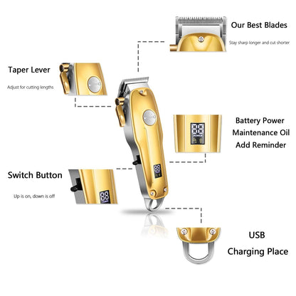 Trimax Pro – Cordless hair clipper with LED display