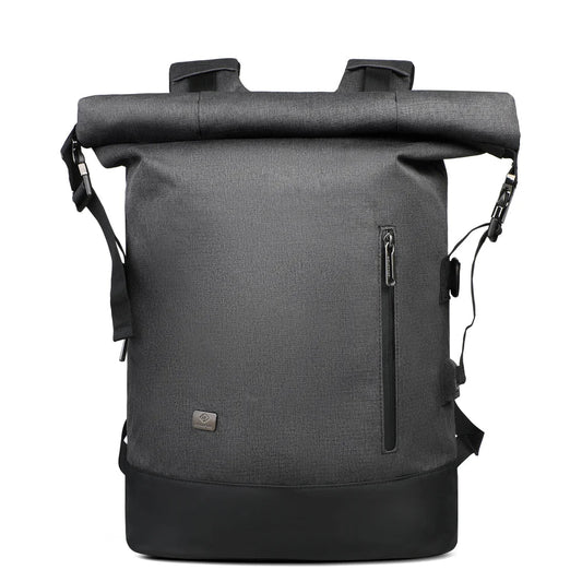 URBANTRAIL Rolltop-Rucksack - erweiterbarer & wasserdichter Reiserucksack mit USB-Anschluss und Laptop-Fach
