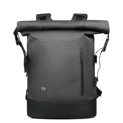 URBANTRAIL Rolltop rugzak - Uitbreidbare en waterdichte reisrugzak met USB-poort en laptopvak