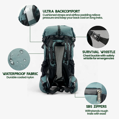 ULTREA 50L – Ultralight Expandable Adventure Backpack for Hiking & Travel