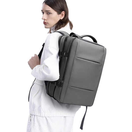 Mochila de Negócios URBANFORM – Expansível, Impermeável, Porta USB para Carregamento e Compartimento para Portátil de 17,3"