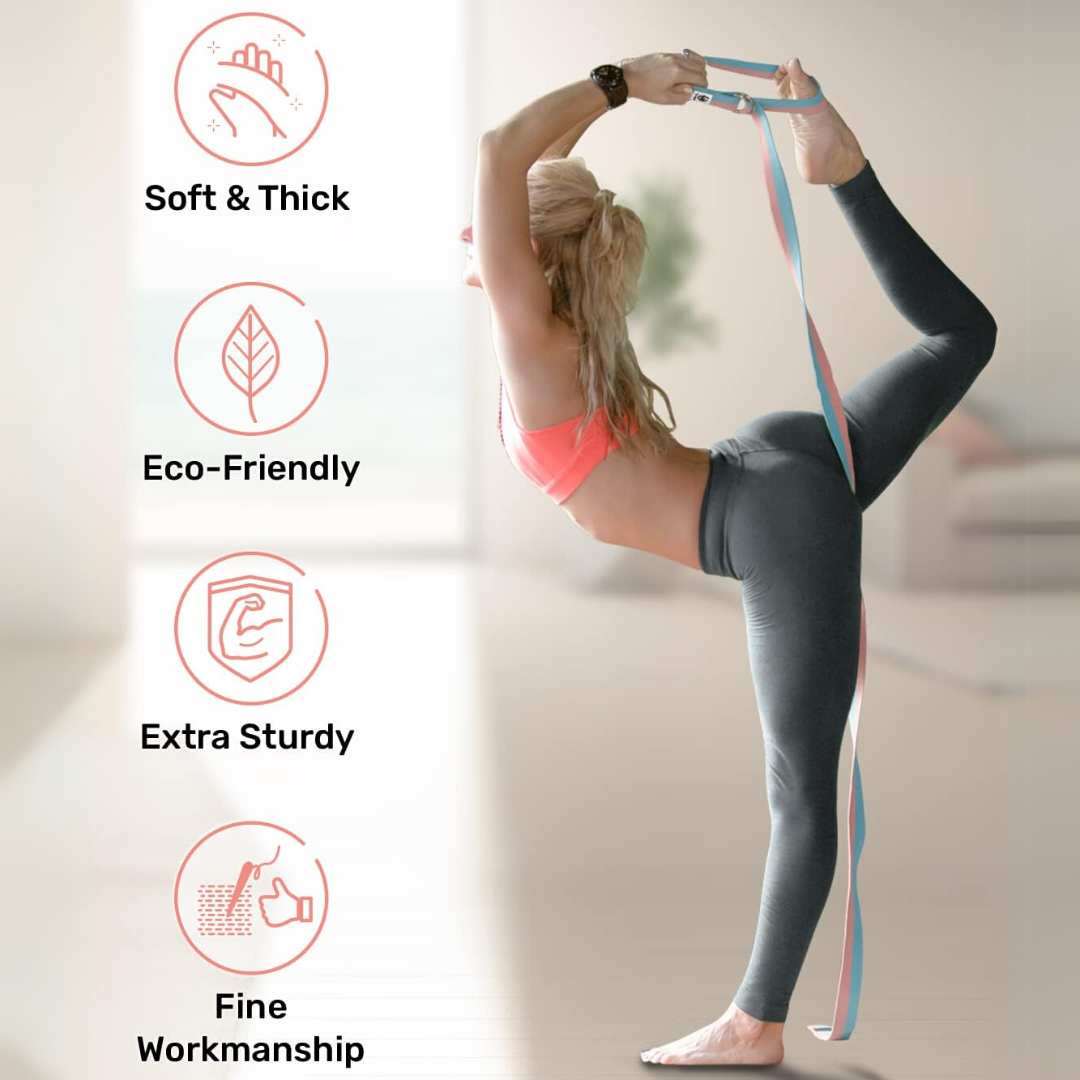  Flexfit Yoga band-adjustable D-ring band for flexibility and comfort-6