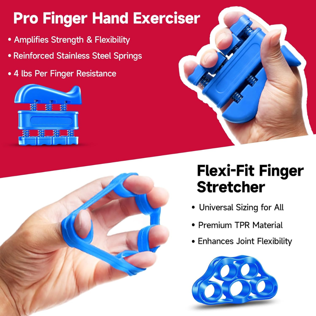  Gripmaster - adjustable hand amplifier set with 5 levels of resistance for grip and forearm strength-6