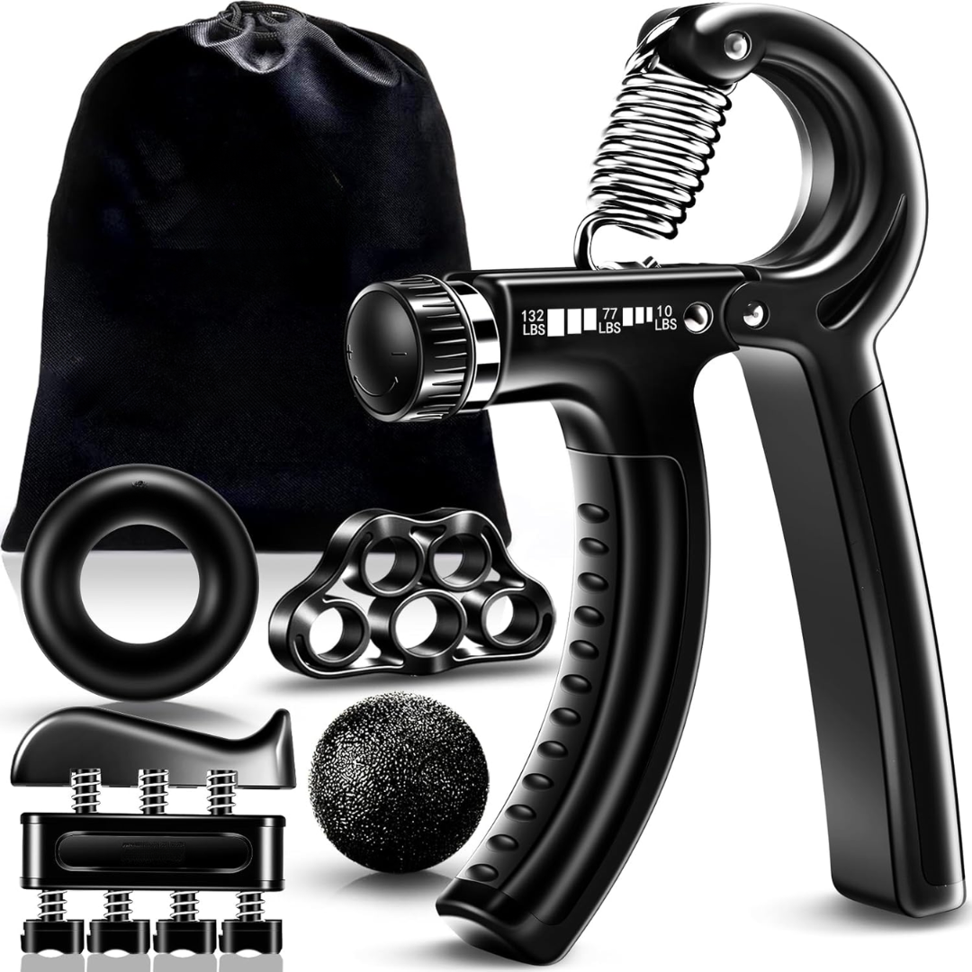  Gripmaster - adjustable hand amplifier set with 5 levels of resistance for grip and forearm strength-1
