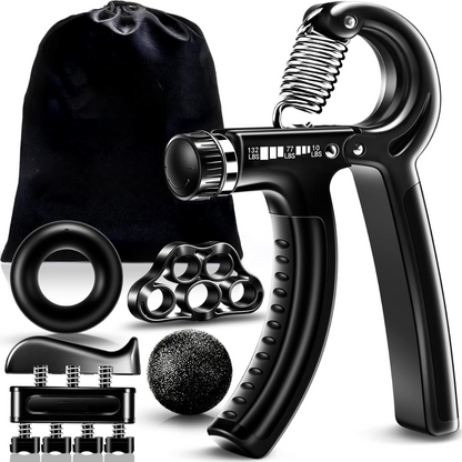  Gripmaster - adjustable hand amplifier set with 5 levels of resistance for grip and forearm strength-1