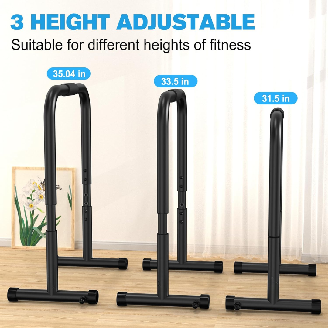 PowerDIP DIP Station-Robust dip stand for upper body training, adjustable height and anti-slip-based basis-4