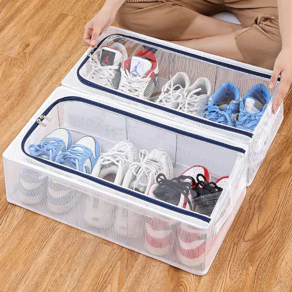Untox Clearbox - stackable shoe box with transparent, ventilation & waterproof protection 0