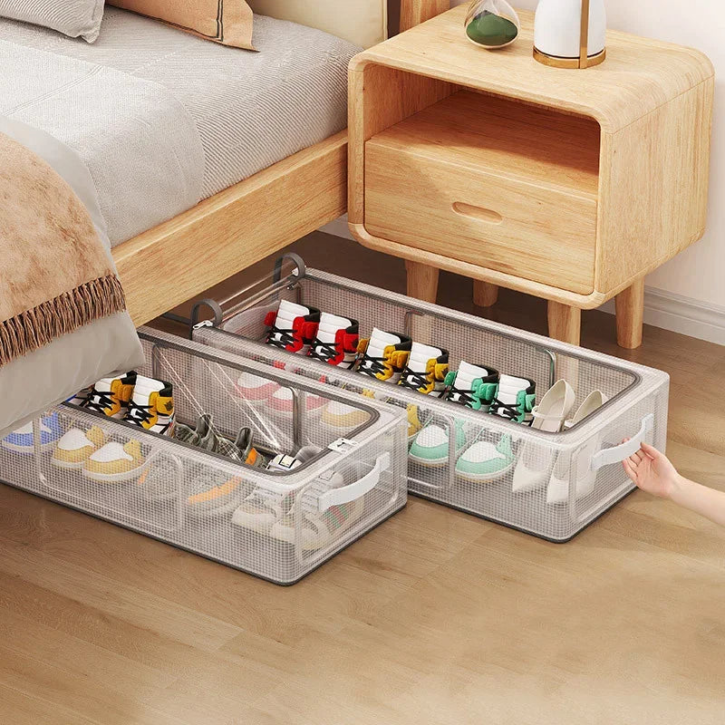 Untox Clearbox - stackable shoe box with transparent, ventilation & waterproof protection 5
