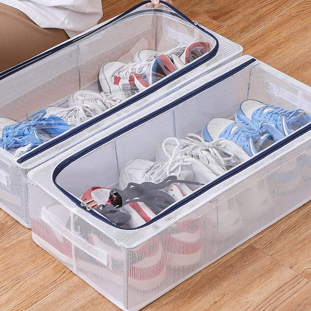 Untox Clearbox - stackable shoe box with transparent, ventilation & waterproof protection 7