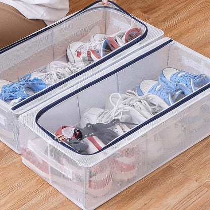 Untox Clearbox - stackable shoe box with transparent, ventilation & waterproof protection 7