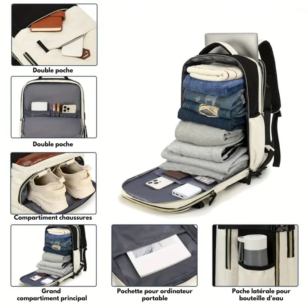 Urbanflex pack - versatile travel backpack with laptop compartment & shoe compartment 5
