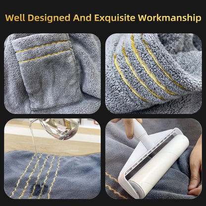 Veluxe – Elegante heren badjas van fluweel met ondergoedset