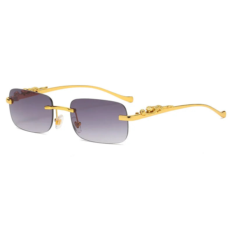 LEOPARDVIEW – Stylish Rimless Sunglasses with UV400 Protection
