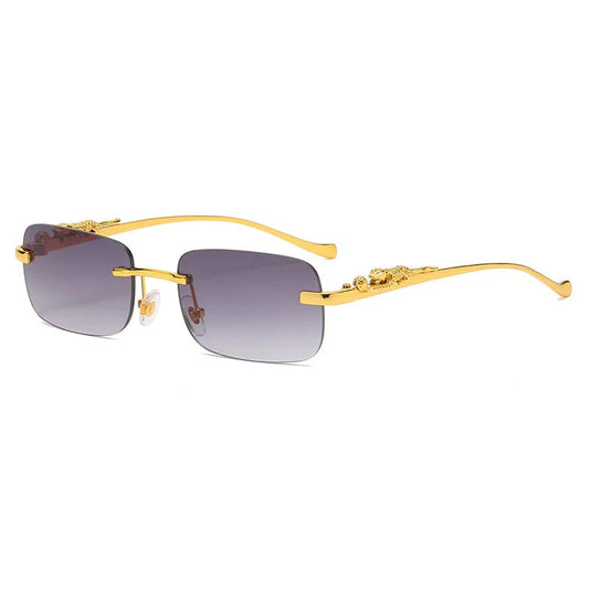 LEOPARDVIEW – Stylish Rimless Sunglasses with UV400 Protection