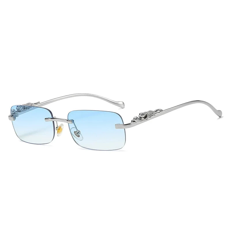 LEOPARDVIEW – Stylish Rimless Sunglasses with UV400 Protection
