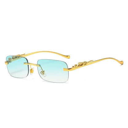 LEOPARDVIEW – Stylish Rimless Sunglasses with UV400 Protection