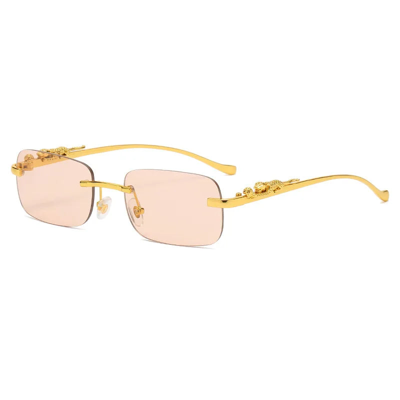 LEOPARDVIEW – Stylish Rimless Sunglasses with UV400 Protection