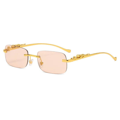 LEOPARDVIEW – Stylish Rimless Sunglasses with UV400 Protection
