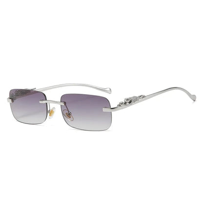 LEOPARDVIEW – Stylish Rimless Sunglasses with UV400 Protection