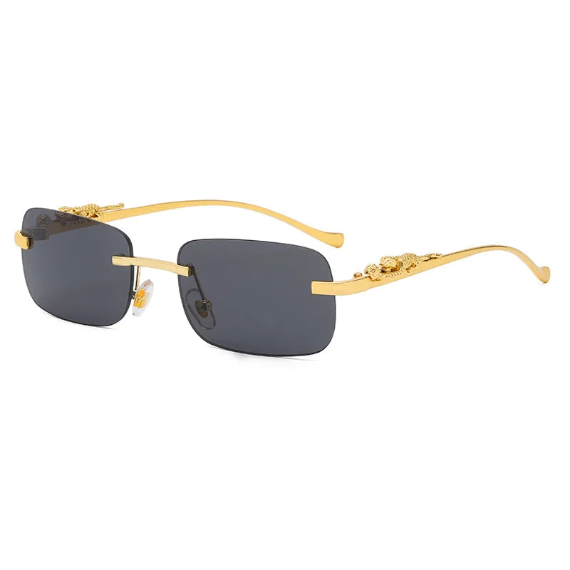 LEOPARDVIEW – Stylish Rimless Sunglasses with UV400 Protection
