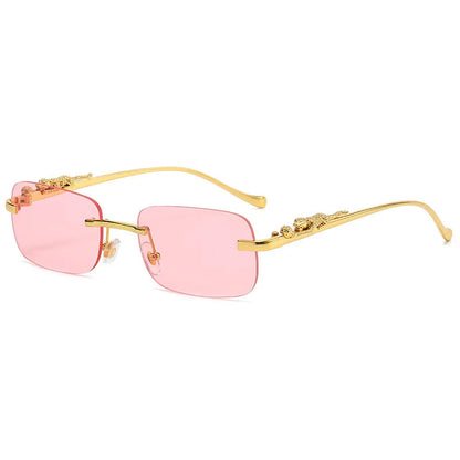 LEOPARDVIEW – Stylish Rimless Sunglasses with UV400 Protection