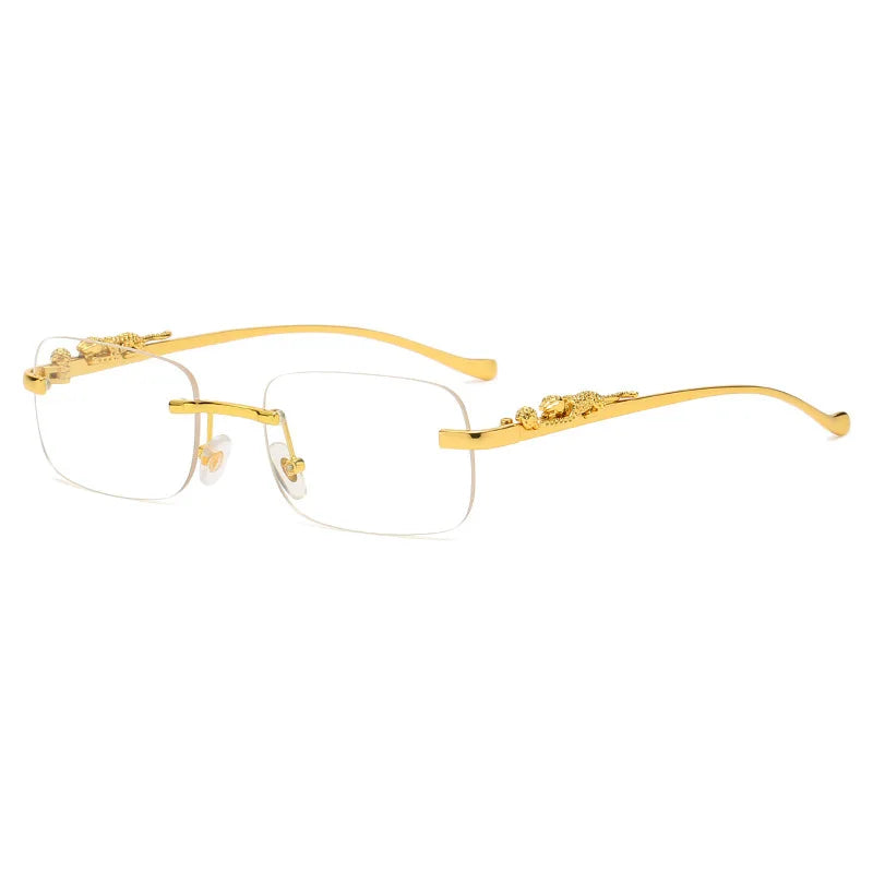 LEOPARDVIEW – Stylish Rimless Sunglasses with UV400 Protection